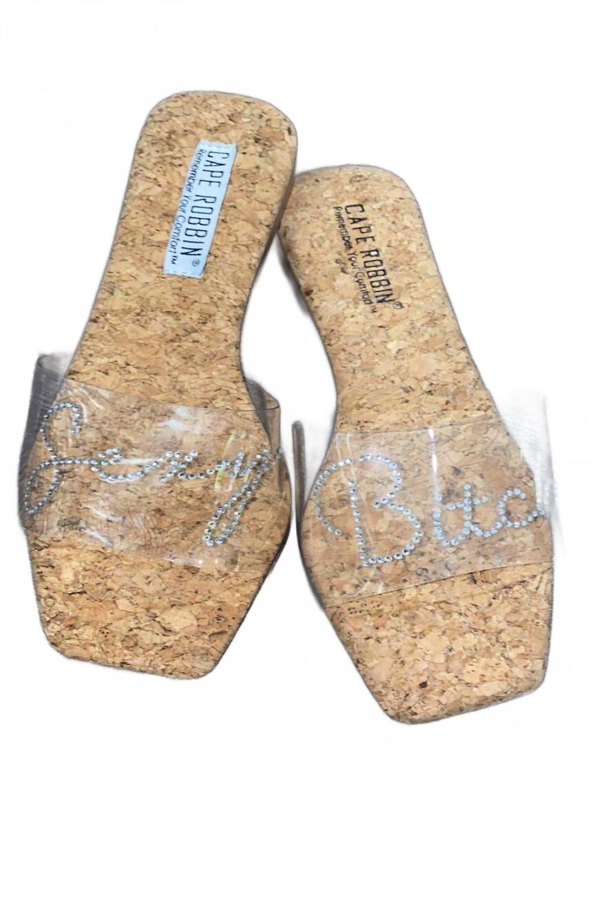 NEW CAPE ROBBIN women's mino clear flap sandal in cork